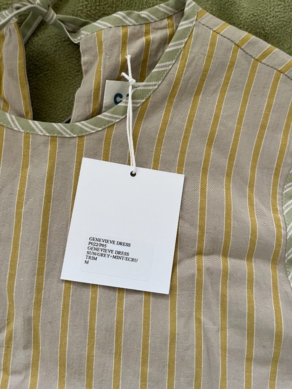 NWT Cawley Genevieve Dress Cotton Sun Gray M - Picture 9 of 10
